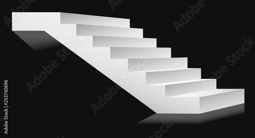 Stairs or staircases and podium ladder vector illustration