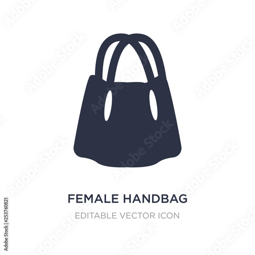 female handbag icon on white background. Simple element illustration from Fashion concept.