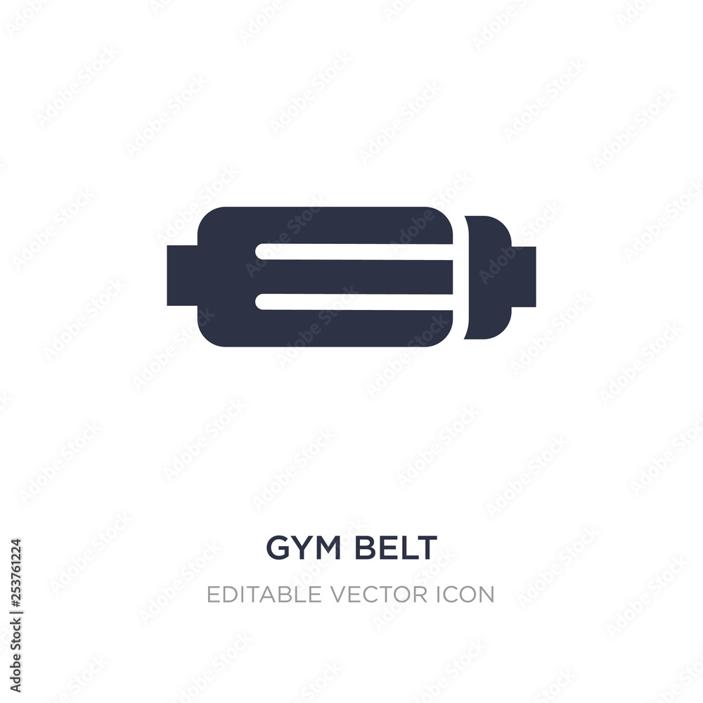 gym belt icon on white background. Simple element illustration from Fashion concept. gym belt icon on white background. Simple element illustration from Fashion concept.