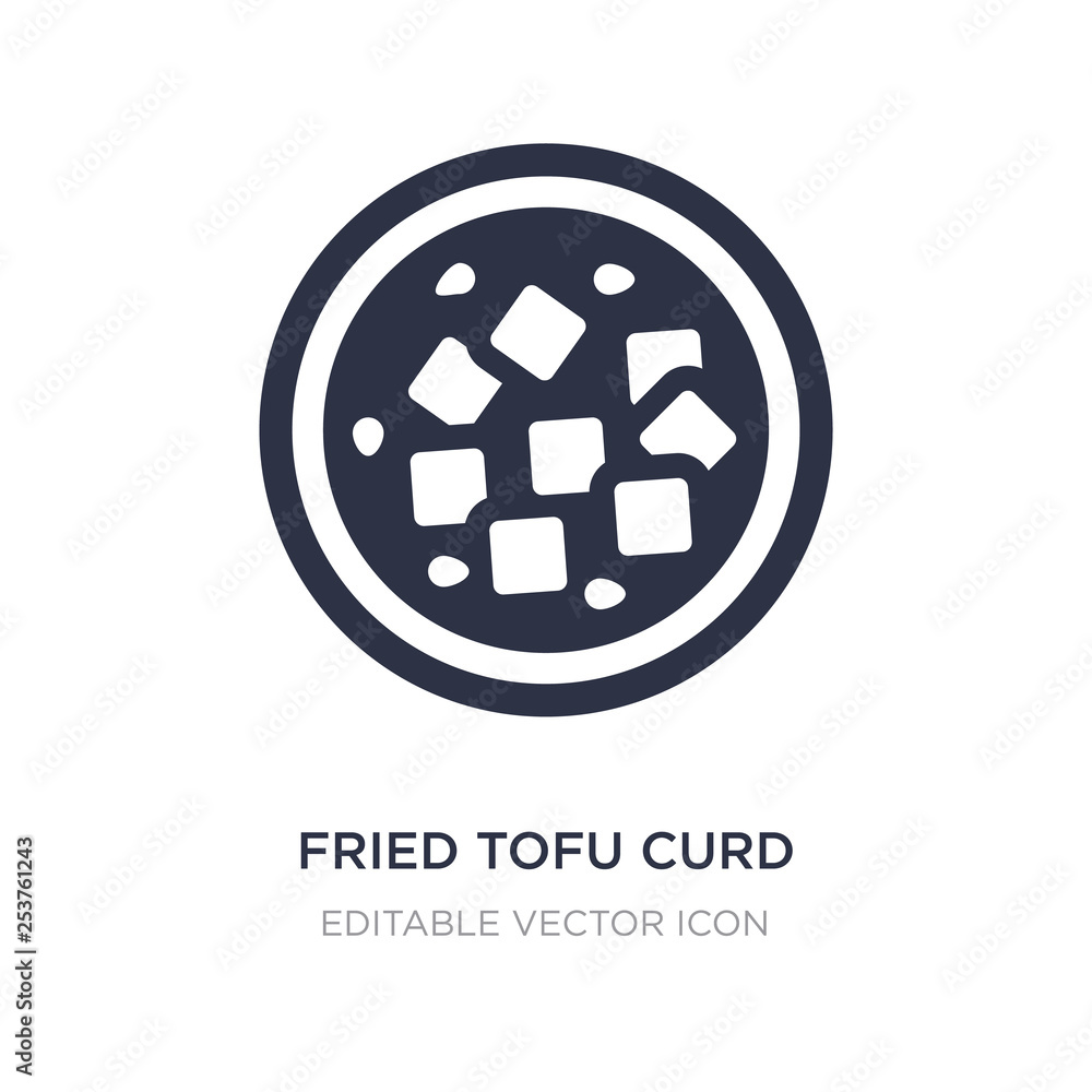 fried tofu curd balls icon on white background. Simple element illustration from Food concept. fried tofu curd balls icon on white background. Simple element illustration from Food concept.