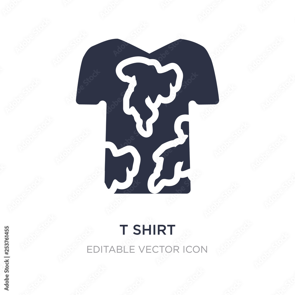 t shirt rectangular neck icon on white background. Simple element illustration from Fashion concept.