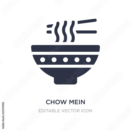 chow mein icon on white background. Simple element illustration from Food concept.