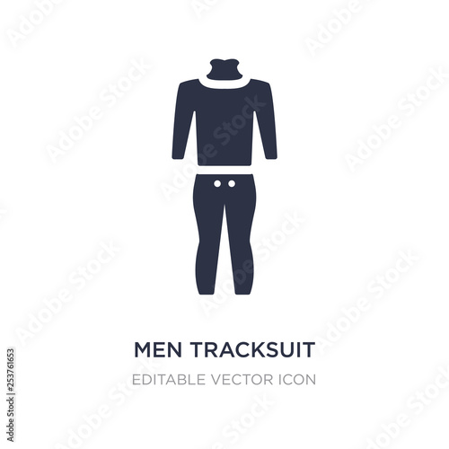 men tracksuit icon on white background. Simple element illustration from Fashion concept.