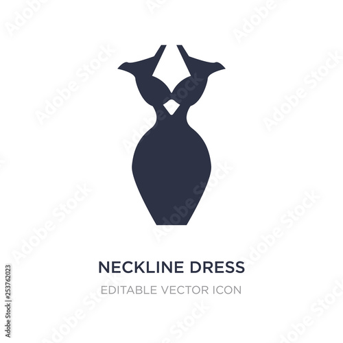 neckline dress icon on white background. Simple element illustration from Fashion concept.