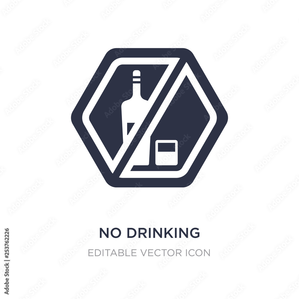 no drinking icon on white background. Simple element illustration from Food concept. no drinking icon on white background. Simple element illustration from Food concept.