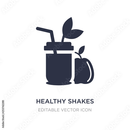 healthy shakes icon on white background. Simple element illustration from Food concept.