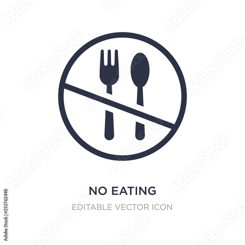 no eating icon on white background. Simple element illustration from Food concept.