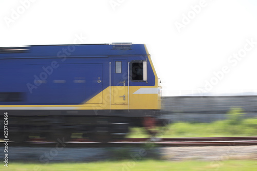 the train fast running , Transportation travel concept