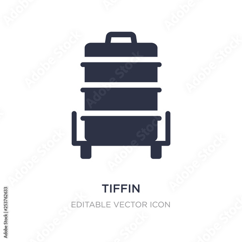 tiffin icon on white background. Simple element illustration from Food concept. photo