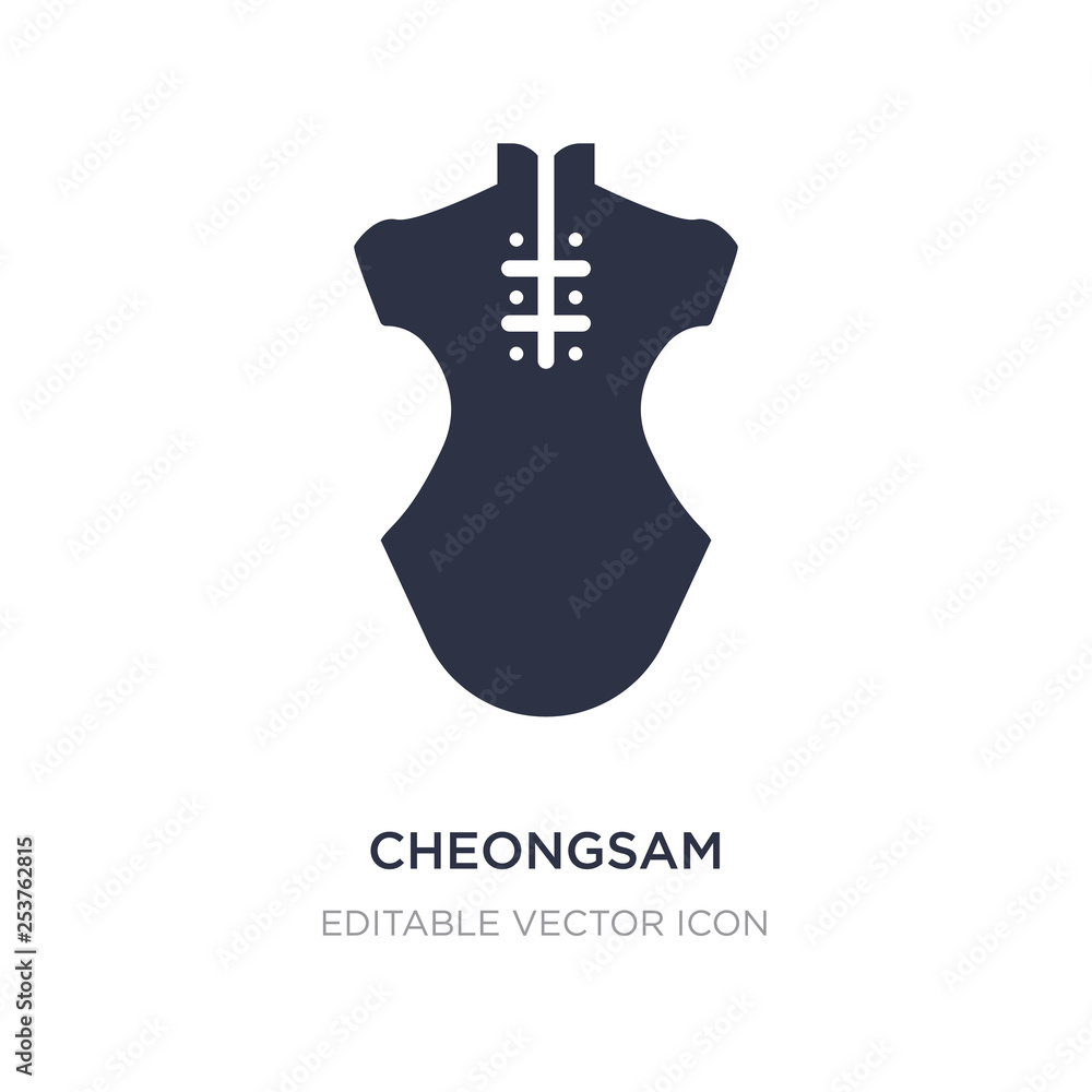 cheongsam icon on white background. Simple element illustration from Fashion concept. cheongsam icon on white background. Simple element illustration from Fashion concept.