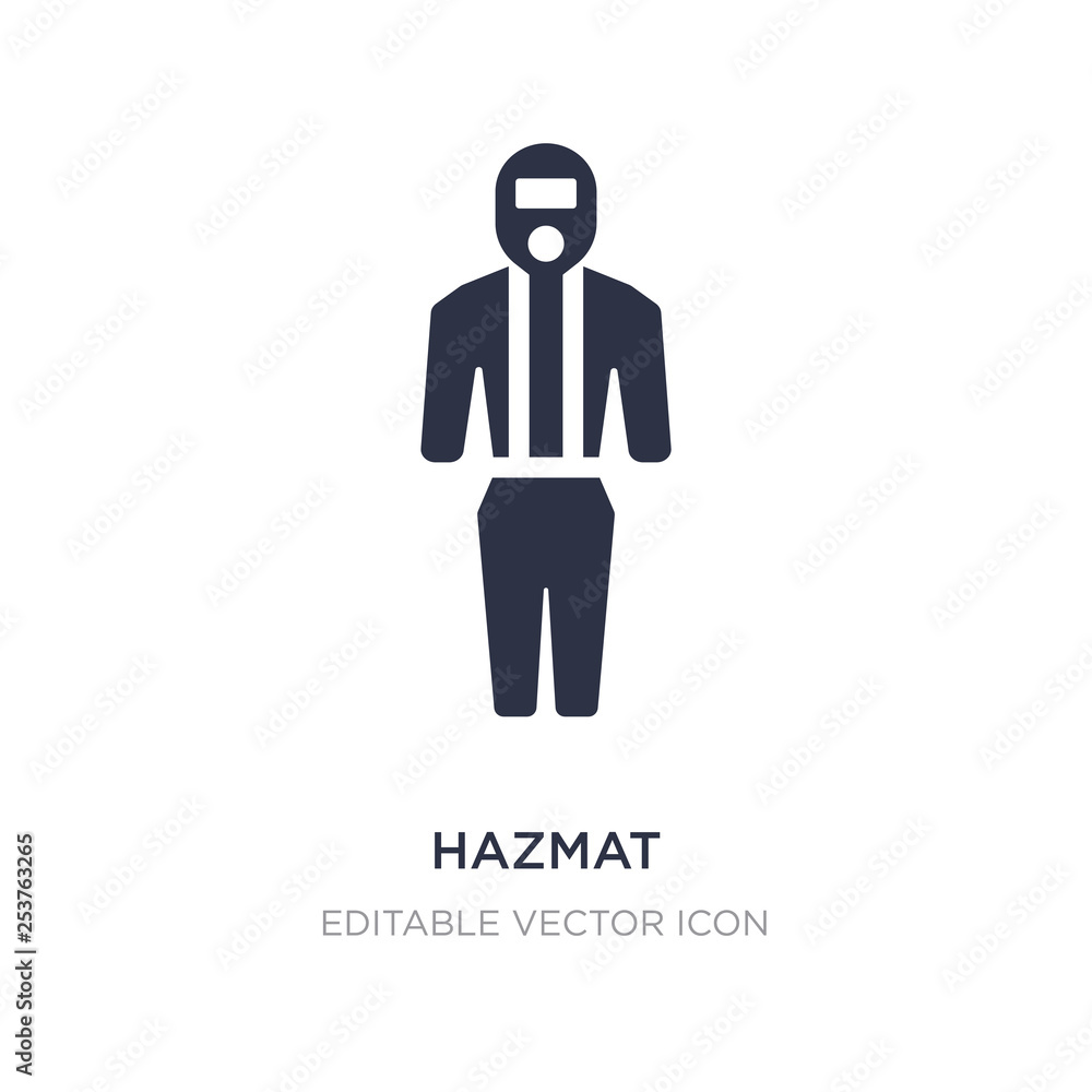 hazmat icon on white background. Simple element illustration from Fashion concept. hazmat icon on white background. Simple element illustration from Fashion concept.