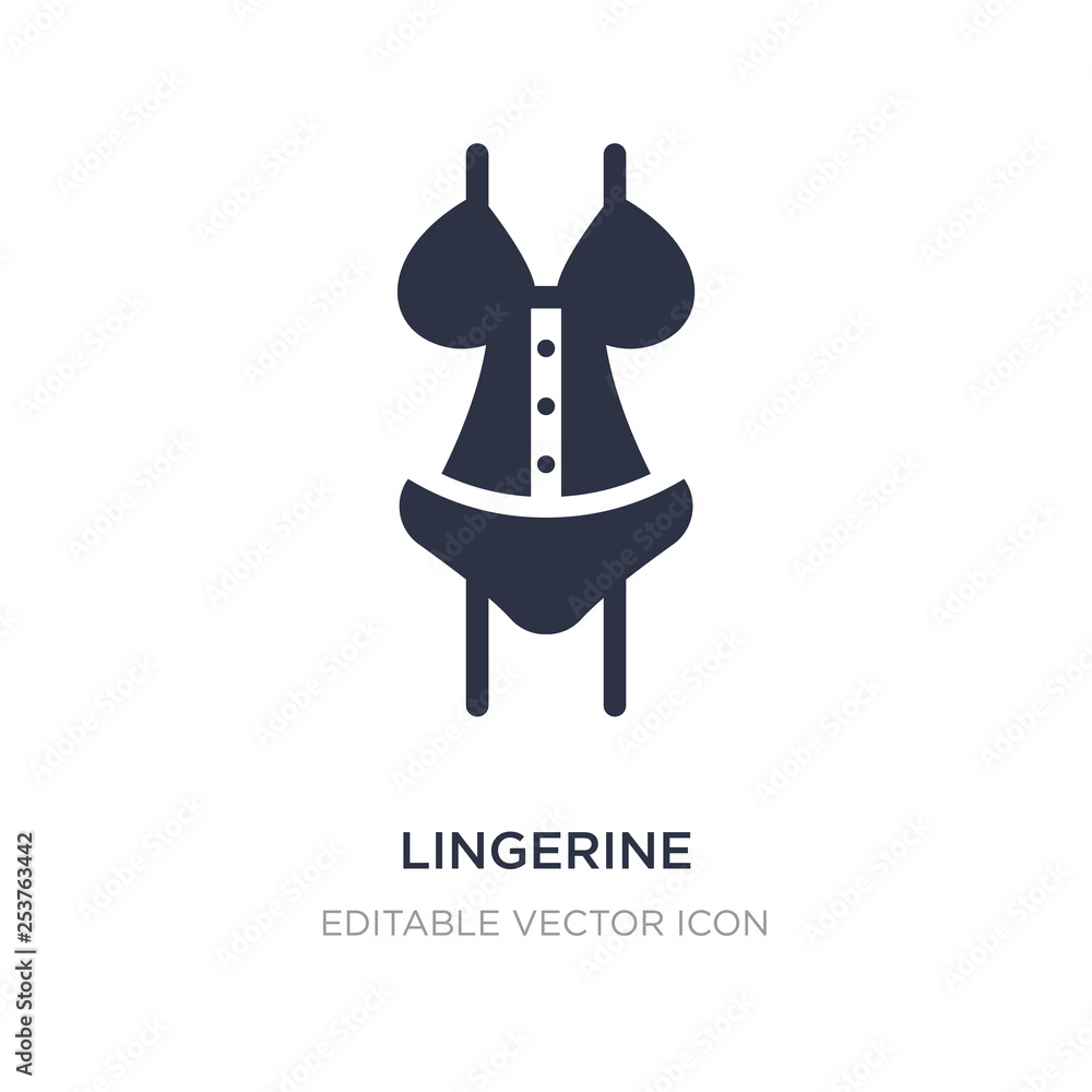 lingerine icon on white background. Simple element illustration from Fashion concept.