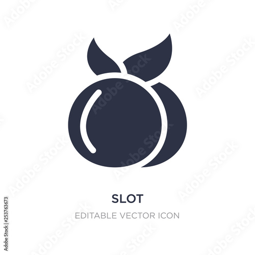 slot icon on white background. Simple element illustration from Food concept.