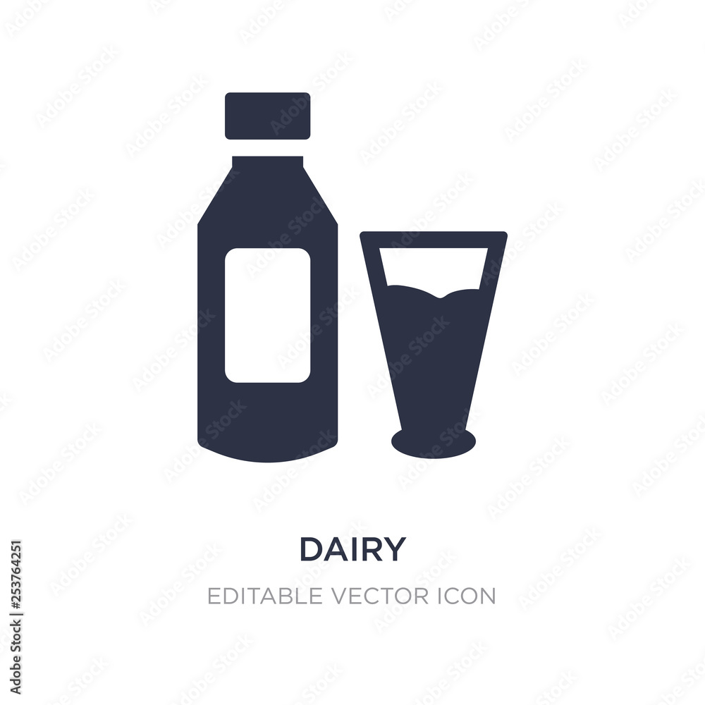 dairy icon on white background. Simple element illustration from Food concept. dairy icon on white background. Simple element illustration from Food concept.