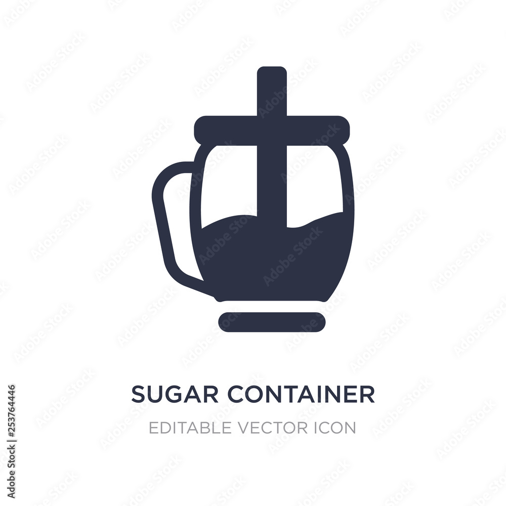 sugar container icon on white background. Simple element illustration