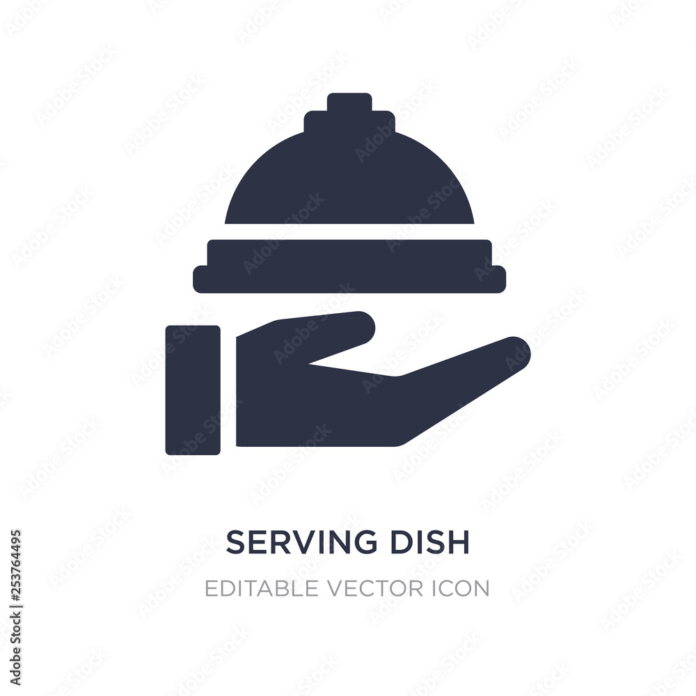 serving dish icon on white background. Simple element illustration from Food concept. serving dish icon on white background. Simple element illustration from Food concept.