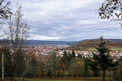 Eine Wanderung am Honberg in tuttlingen in deutschland im Herbst