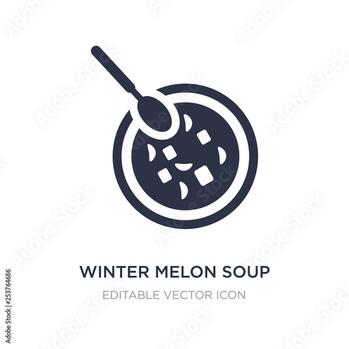 winter melon soup icon on white background. Simple element illustration from Food concept.