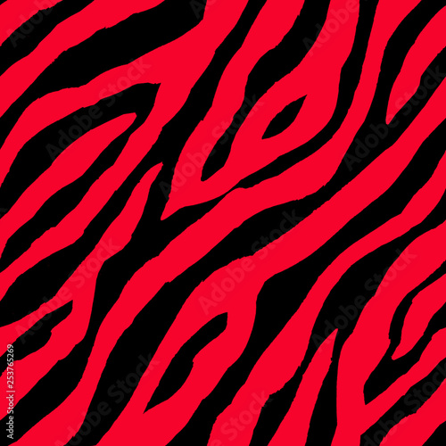 Black and red abstract optical illusions zebra striped textured seamless pattern