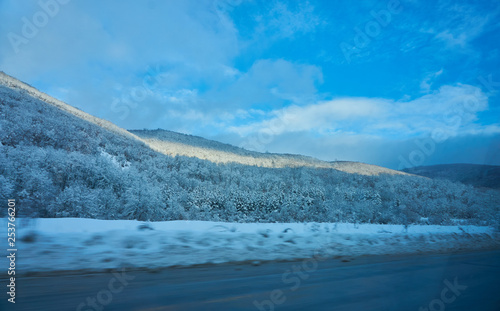 On the road in winter