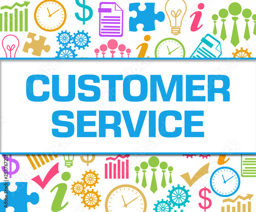 Customer Service Colorful Business Texture Square 