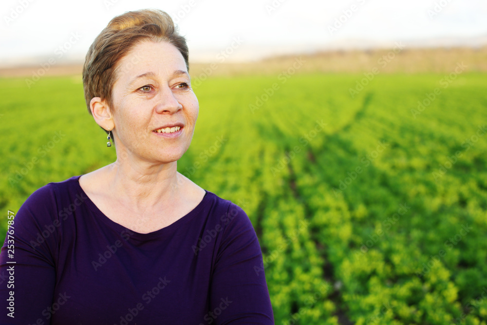 Portrait of beautiful mature woman outdoors Portrait of beautiful mature woman outdoors