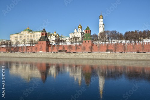 Moscow river and the Kremlin.