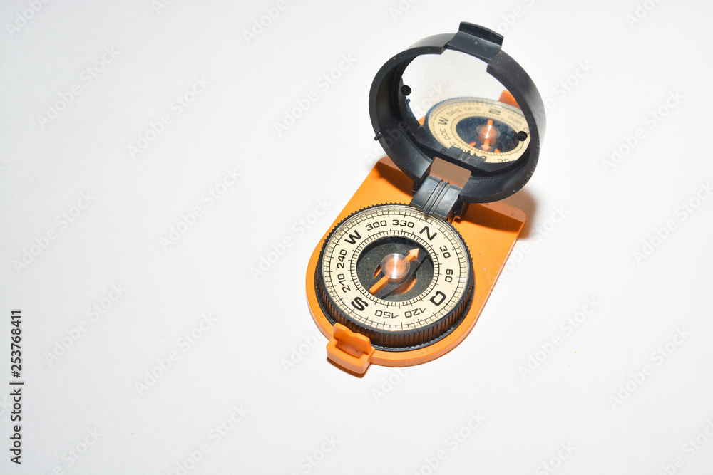 Compass on white. Compass on white.