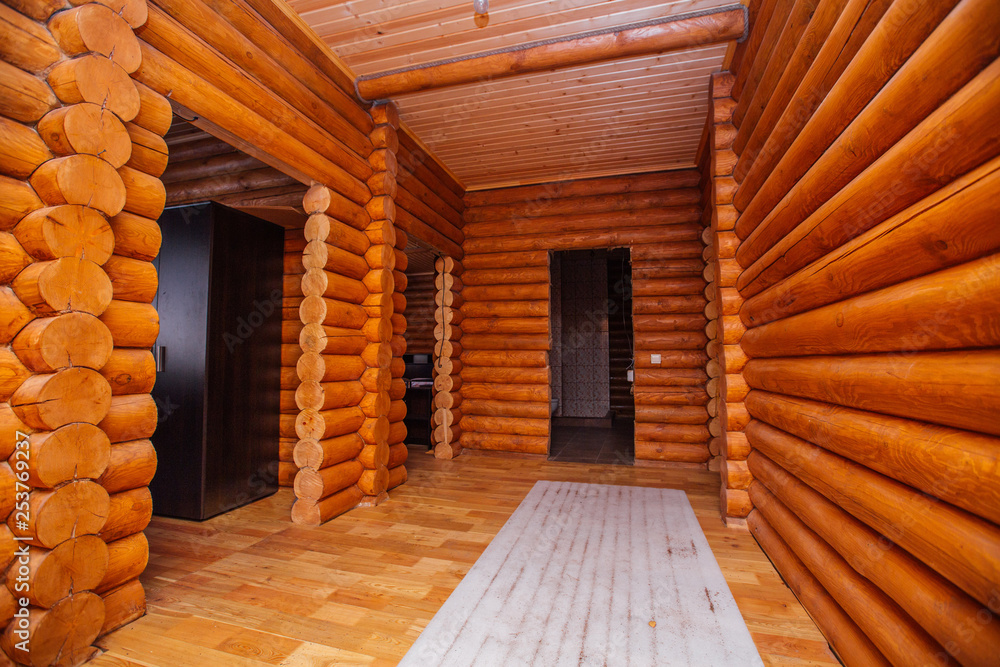 log house corridor log house corridor