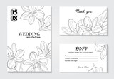 Vector Orcid botanical flower template. Wild spring leaf isolated on white background. Wedding invitation cards.