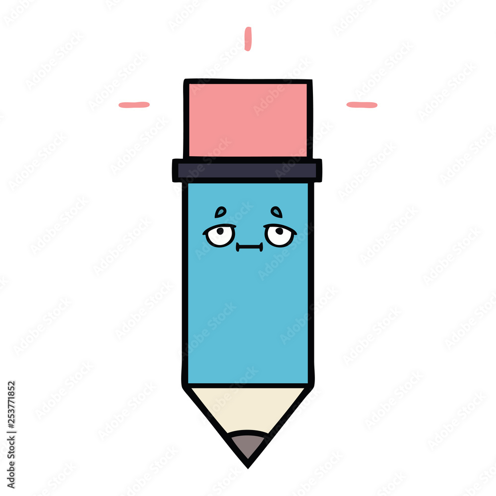 Obraz premium cute cartoon pencil
