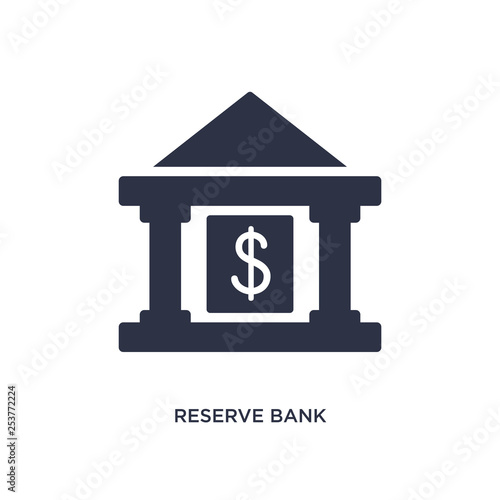 reserve bank icon on white background. Simple element illustration from buildings concept.