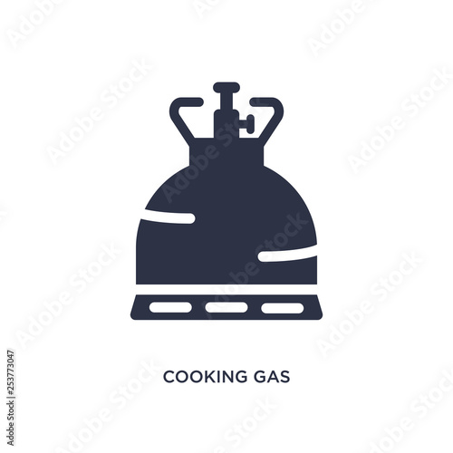 cooking gas icon on white background. Simple element illustration from camping concept.