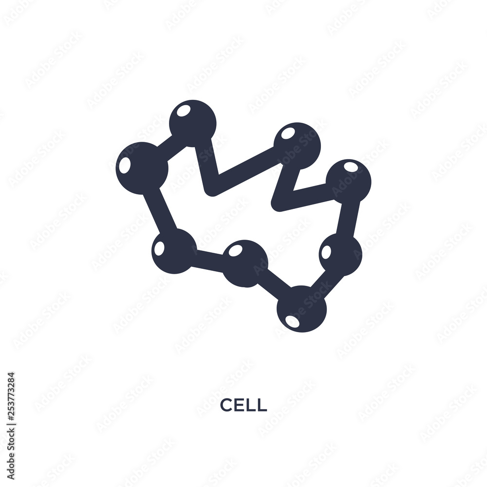 cell icon on white background. Simple element illustration from chemistry concept. cell icon on white background. Simple element illustration from chemistry concept.