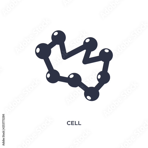 cell icon on white background. Simple element illustration from chemistry concept.