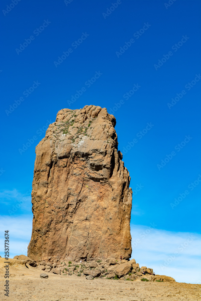 Mountains landscape with Roque Nublo on Gran Canaria island, Canary, Spain