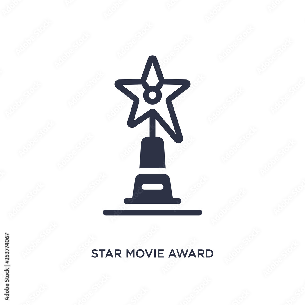 star movie award icon on white background. Simple element illustration from cinema concept.