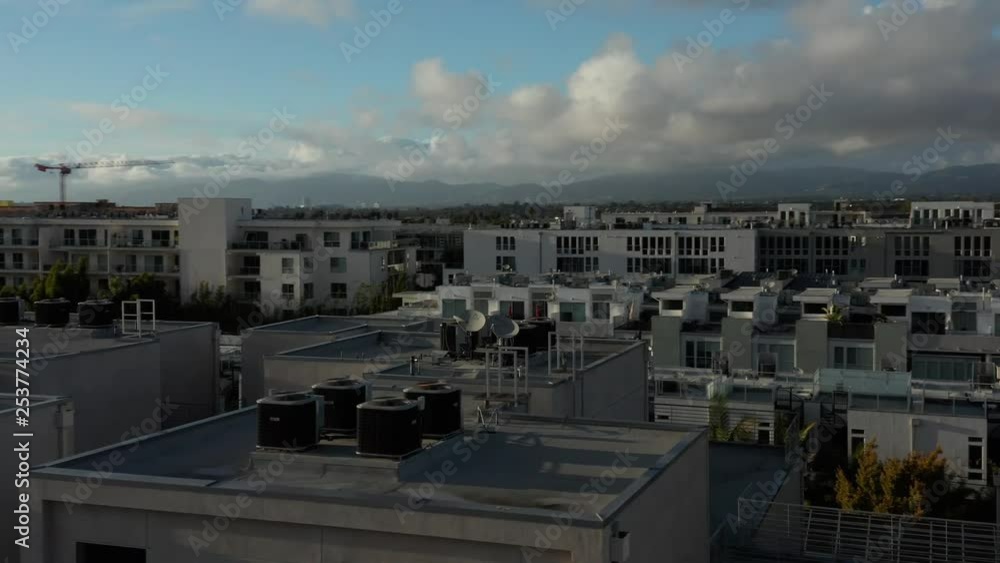 Slow circular move over rooftops in Marina del Rey California. 4k Slow circular move over rooftops in Marina del Rey California. 4k