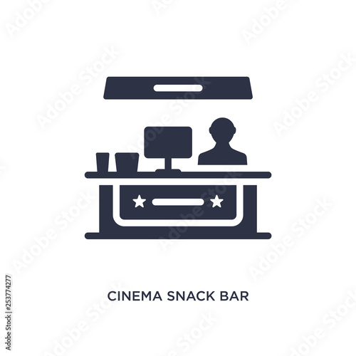 cinema snack bar icon on white background. Simple element illustration from cinema concept.