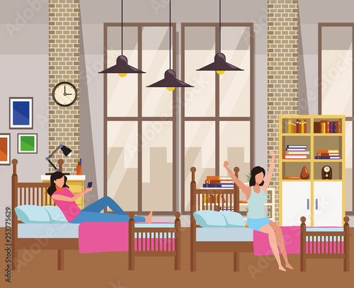 twin dormitory faceless women
