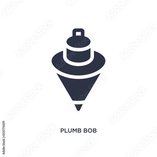 plumb bob icon on white background. Simple element illustration from construction concept.