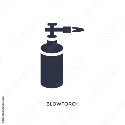 blowtorch icon on white background. Simple element illustration from construction concept.