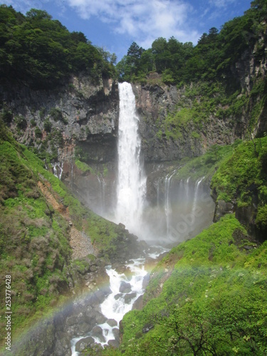 華厳の滝と虹