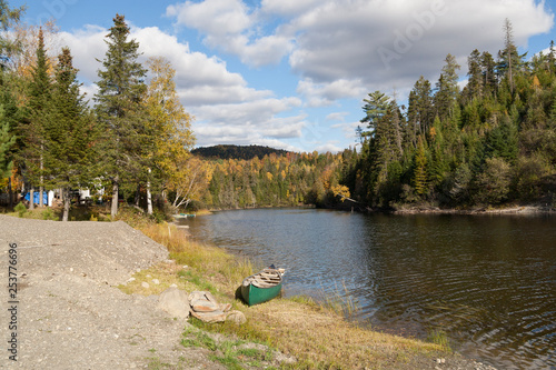 canoe by a river