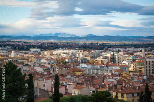 Panoramic view of the city, Perpignan, Pyrenees-Orientales, France © Marina Marr
