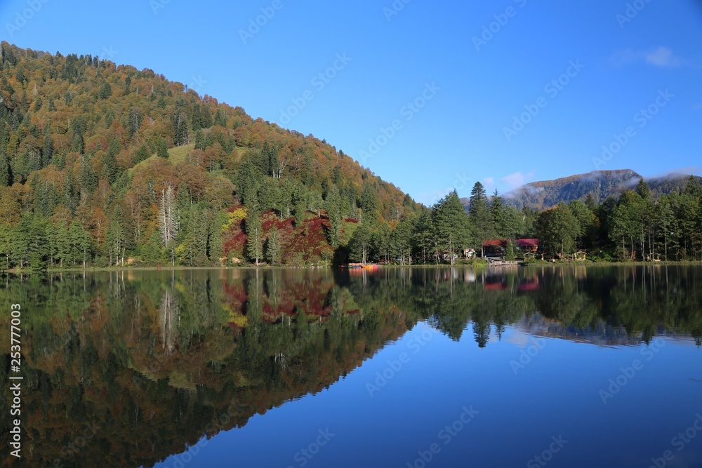 Fototapeta premium gorgeous lake landscape photos.artvin/savsat/turkey