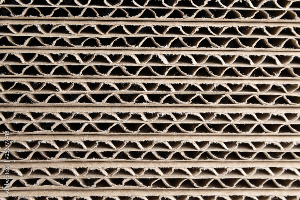 Many stacked corrugated paper. Many stacked corrugated paper.