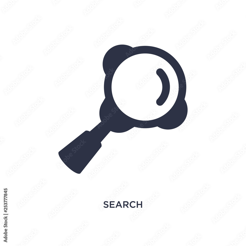 search icon on white background. Simple element illustration from customer service concept. search icon on white background. Simple element illustration from customer service concept.