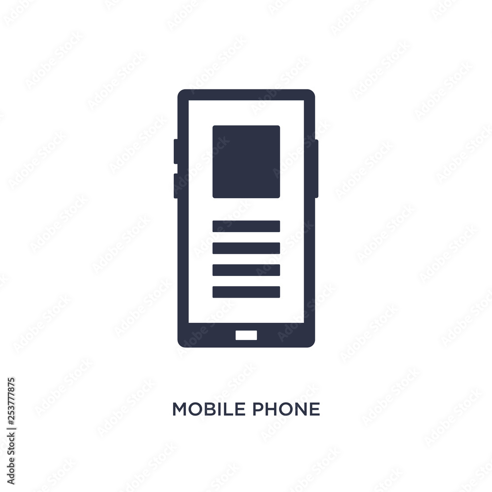 mobile phone icon on white background. Simple element illustration from customer service concept. mobile phone icon on white background. Simple element illustration from customer service concept.
