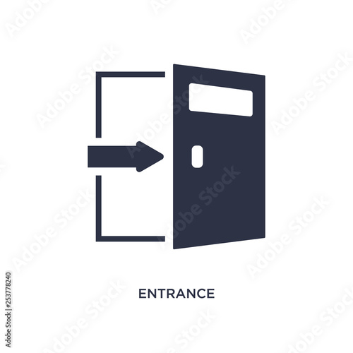 entrance icon on white background. Simple element illustration from discotheque concept.